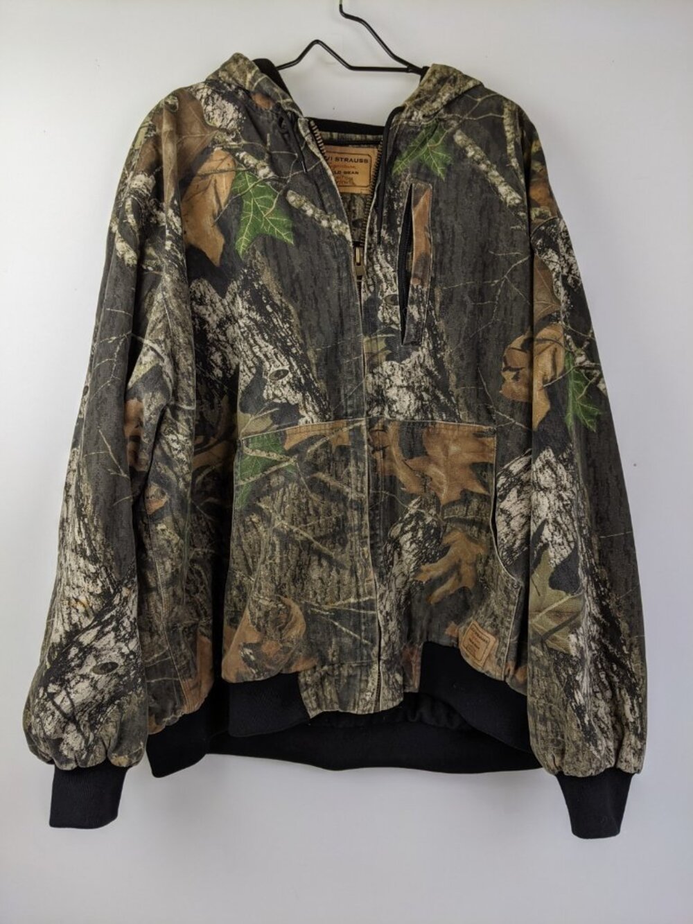 Levi Strauss Signature Field Gear Coat Jacket Mens 2XL Camo Hooded Realtree Work